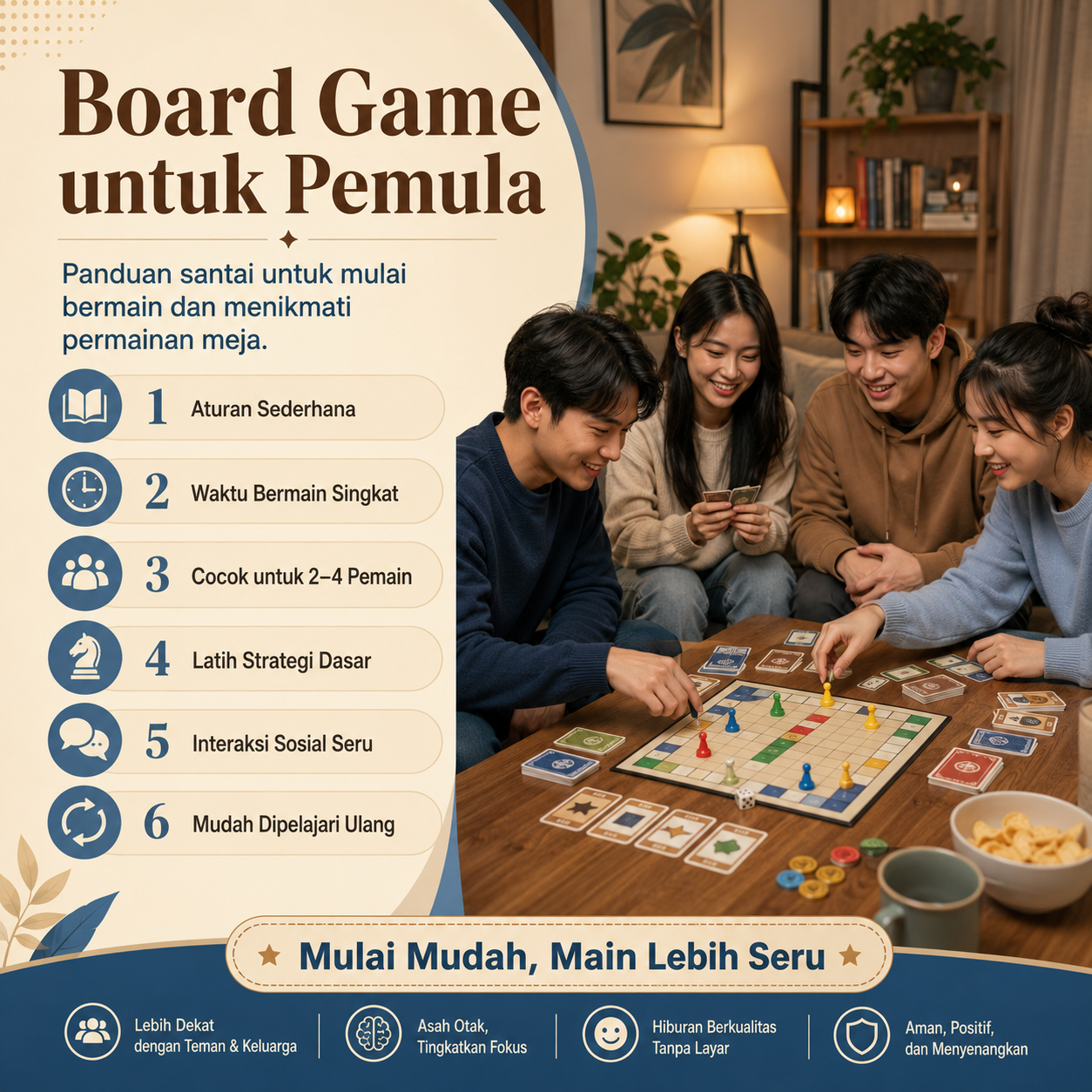 Board Game untuk Pemula yang Mudah Dipelajari dan Tetap Menantang